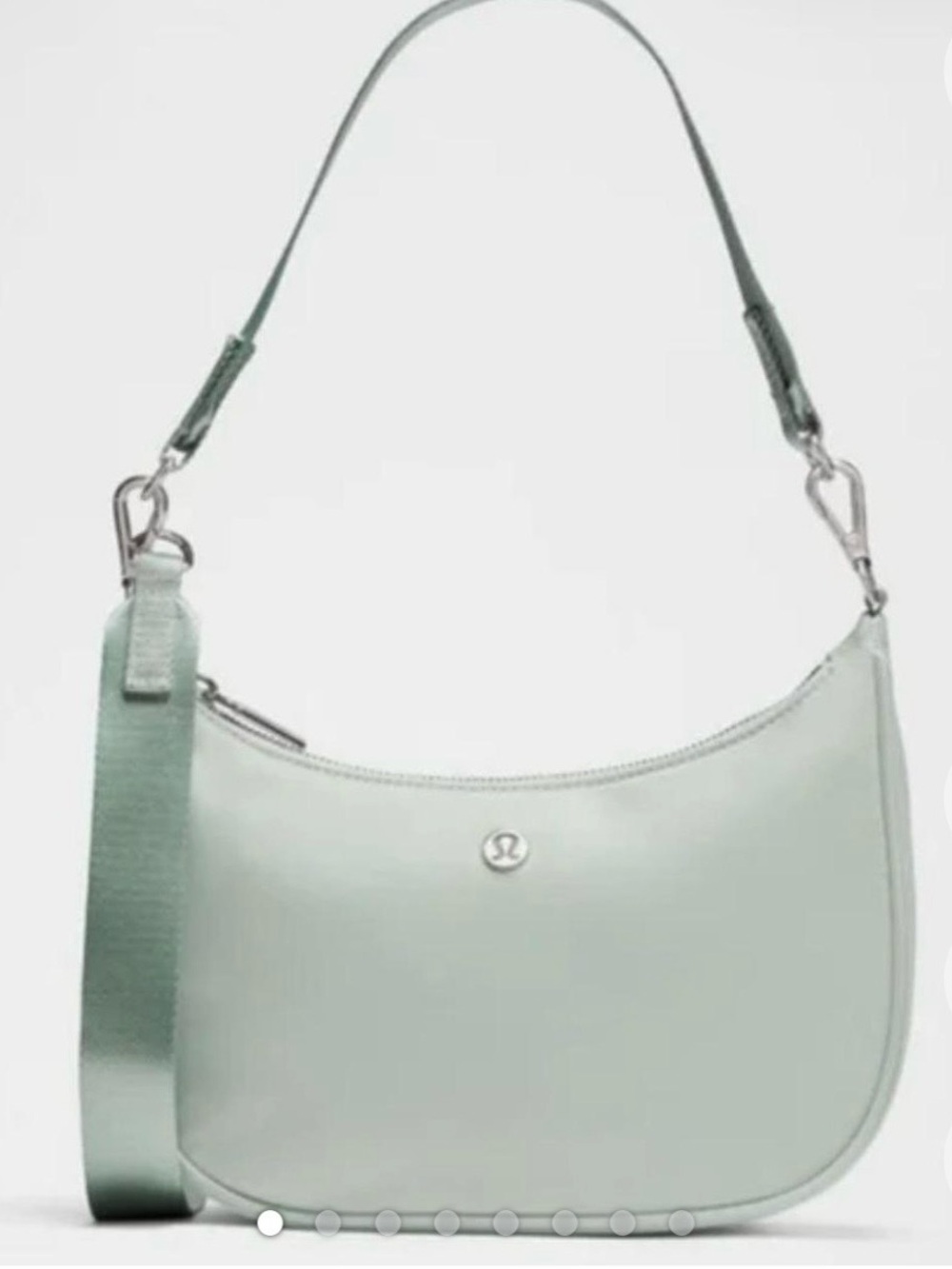 lululemon athletica Mint Green Crescent Shoulder Bag with Detachable Strap
